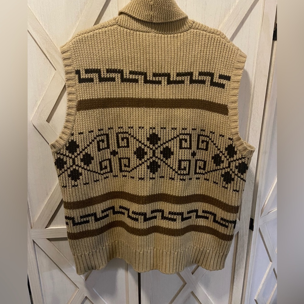 PENDLETON Sweater Men XXL_The Original Westerley Lambs Wool Knit Cardigan Vest - Picture 5 of 10